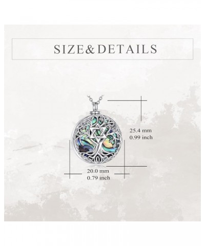 Tree of Life Necklace Sterling Silver Celtic Tree of Life Pendant Jewelry Gifts for Women Men Girls Star of David Urn $18.90 ...