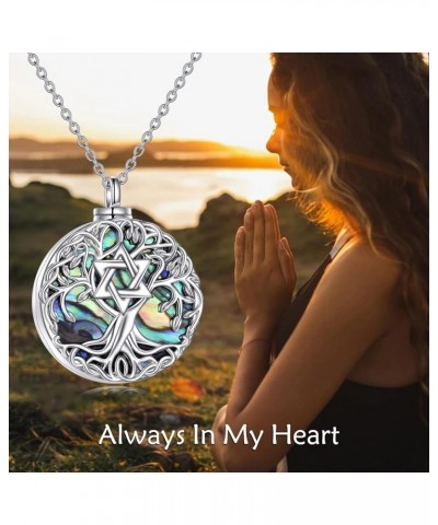 Tree of Life Necklace Sterling Silver Celtic Tree of Life Pendant Jewelry Gifts for Women Men Girls Star of David Urn $18.90 ...