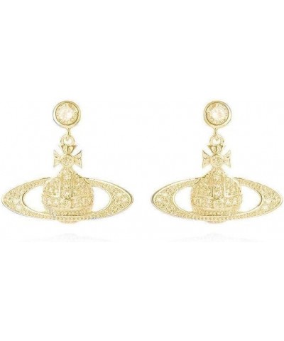 1Pair Zircon Saturn Planet Earrings Aesthetic Cubic Saturn Planet Stud NANA Earring Jewelry for Women Girls Gift Gold $8.86 E...