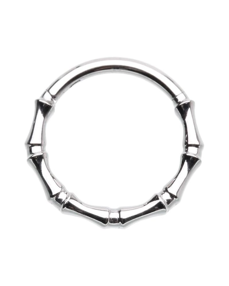 16GA Stainless Steel Bones Hinged Segment Clicker Ring Silver Tone $9.78 Body Jewelry