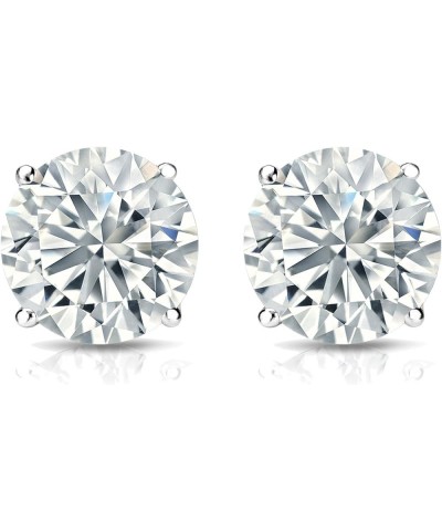 1/4 to 2 Carat Lab Grown Diamond Round Stud Earrings in 14k Gold (E-F, SI1-SI2, cttw), 4-Prong Basket Push Back White Gold 3....