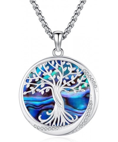 Tree of Life Necklace for Women Mens Tree of Life Pendant Sterling Silver 925 Tree of Life Jewelry Gifts L-F-Tree of Life Nec...