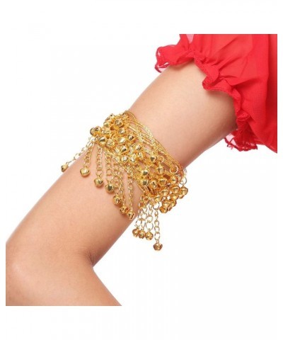 Womens gold dance arm bell bracelet cuff bangle for indian belly wide metal wire coil wrist armband Golden $9.98 Bracelets