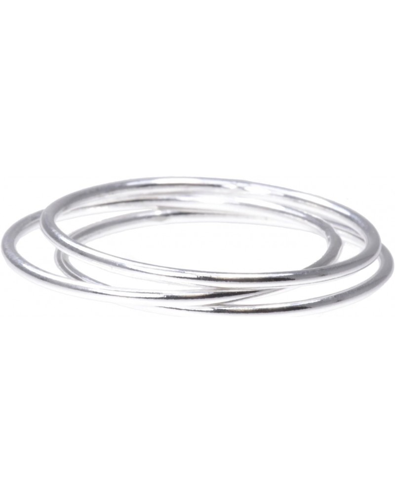 3 Sterling Silver Stacking Rings 1mm Round $9.50 Rings