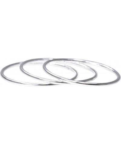 3 Sterling Silver Stacking Rings 1mm Round $9.50 Rings