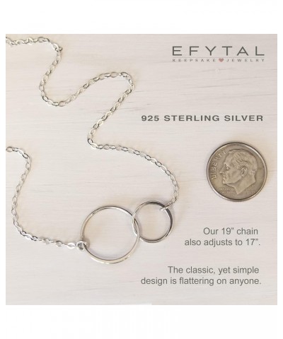 Sister Necklace, Sterling Silver or Gold Plated 2 Circle Necklace, Sister Birthday Gifts from Sister, Gifts for Sister from S...