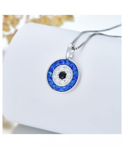 Evil Eye Pendant Necklace for Women 925 Sterling Silver Greek Protection Jewelry Amulet Gift for Girls Boys G $17.63 Necklaces