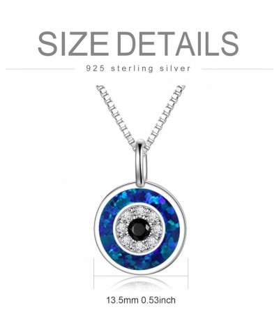 Evil Eye Pendant Necklace for Women 925 Sterling Silver Greek Protection Jewelry Amulet Gift for Girls Boys G $17.63 Necklaces