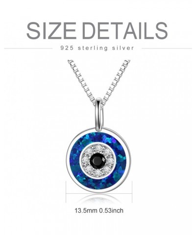 Evil Eye Pendant Necklace for Women 925 Sterling Silver Greek Protection Jewelry Amulet Gift for Girls Boys G $17.63 Necklaces