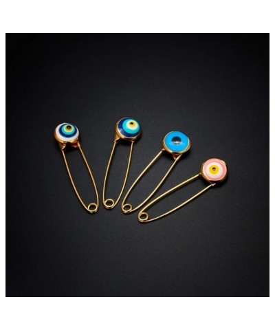 Turkey Evil Eyes Hands Brooch Safety Pin Blue Lucky Eyeball Brooch Charm Ethnic Lapel Pin Brooches for Women Jewelry (Color :...