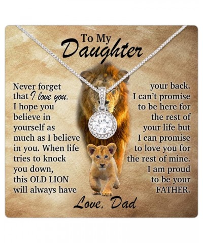 To My Daughter Necklace From Dad With Heartfelt Message & Elegant Box, Father Daughter Gifts from Dad, Birthday Gift for Daug...