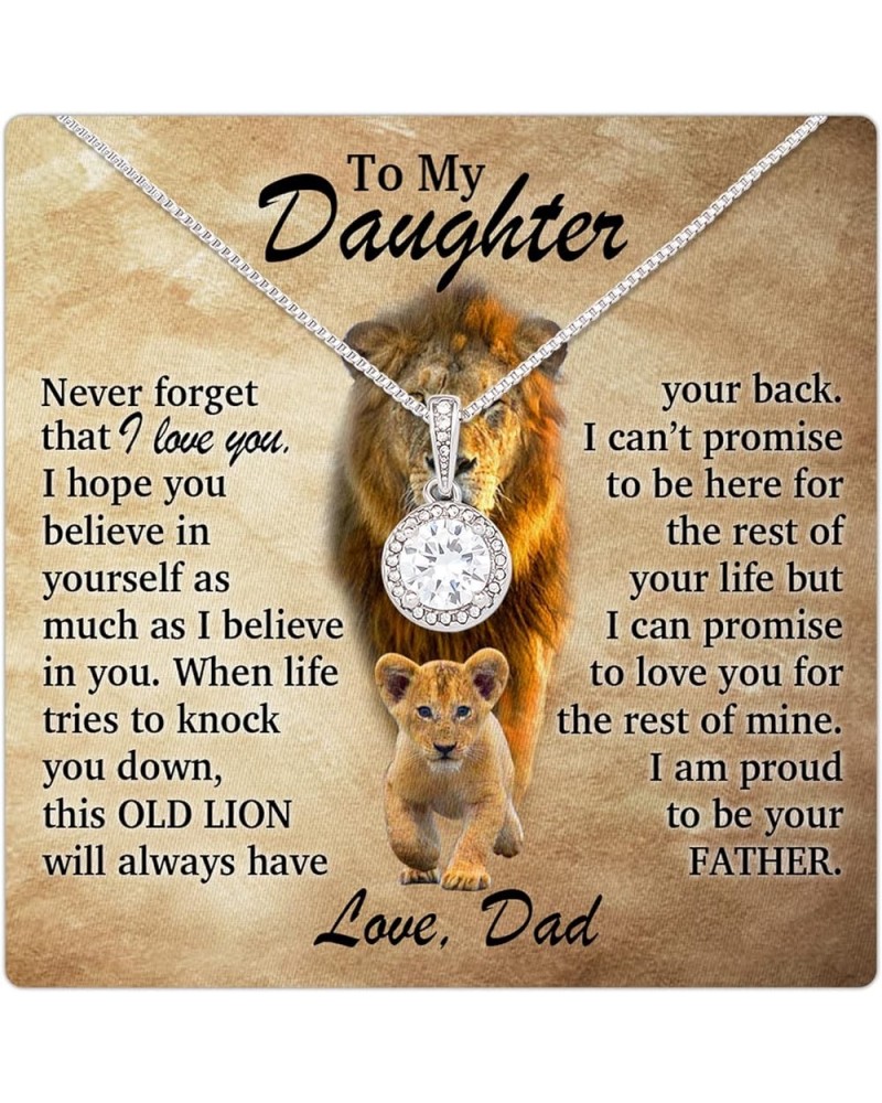 To My Daughter Necklace From Dad With Heartfelt Message & Elegant Box, Father Daughter Gifts from Dad, Birthday Gift for Daug...