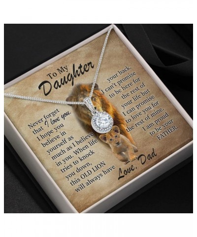 To My Daughter Necklace From Dad With Heartfelt Message & Elegant Box, Father Daughter Gifts from Dad, Birthday Gift for Daug...