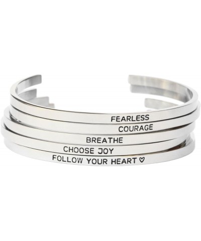 Inspirational Inspiration Cuff Bangle Bracelets in Stainless Steel Light of the world $11.73 Bracelets