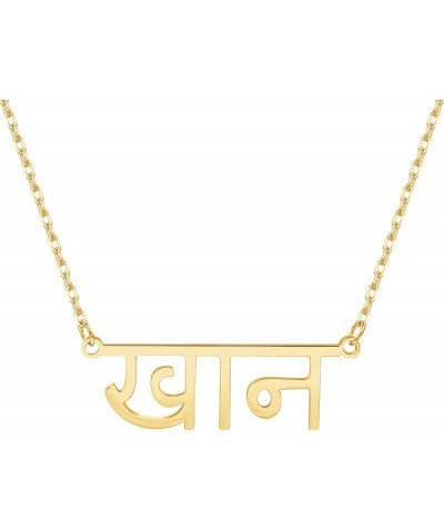 Hindi Name Necklace Personalized, Feminine Sterling Silver Custom Nameplate Necklace 18Kgold $12.87 Necklaces