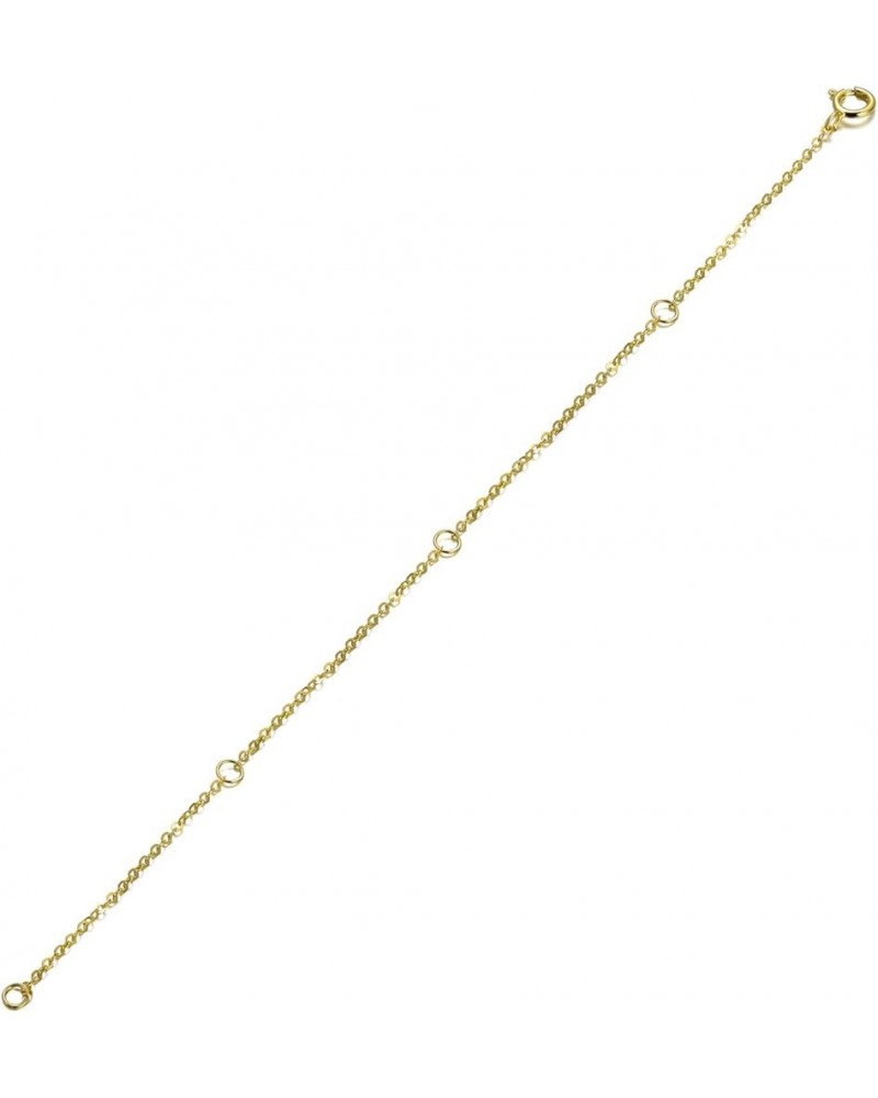 14K Solid Gold Chain Necklace Extender 2,3,4 Inch, Delicate Durable Adjustable Gold Chain Extender for Gold Necklace Bracelet...