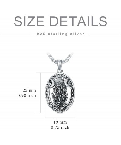 925 Sterling Silver Pagan Wiccan Necklace Pentagram/Pentacle/Triple Moon/Hamsa/Sun Moon Pendant Necklace Nordic Viking Jewelr...