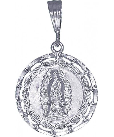 Sterling Silver Virgin Mary Pendant Necklace Medallion $20.29 Necklaces