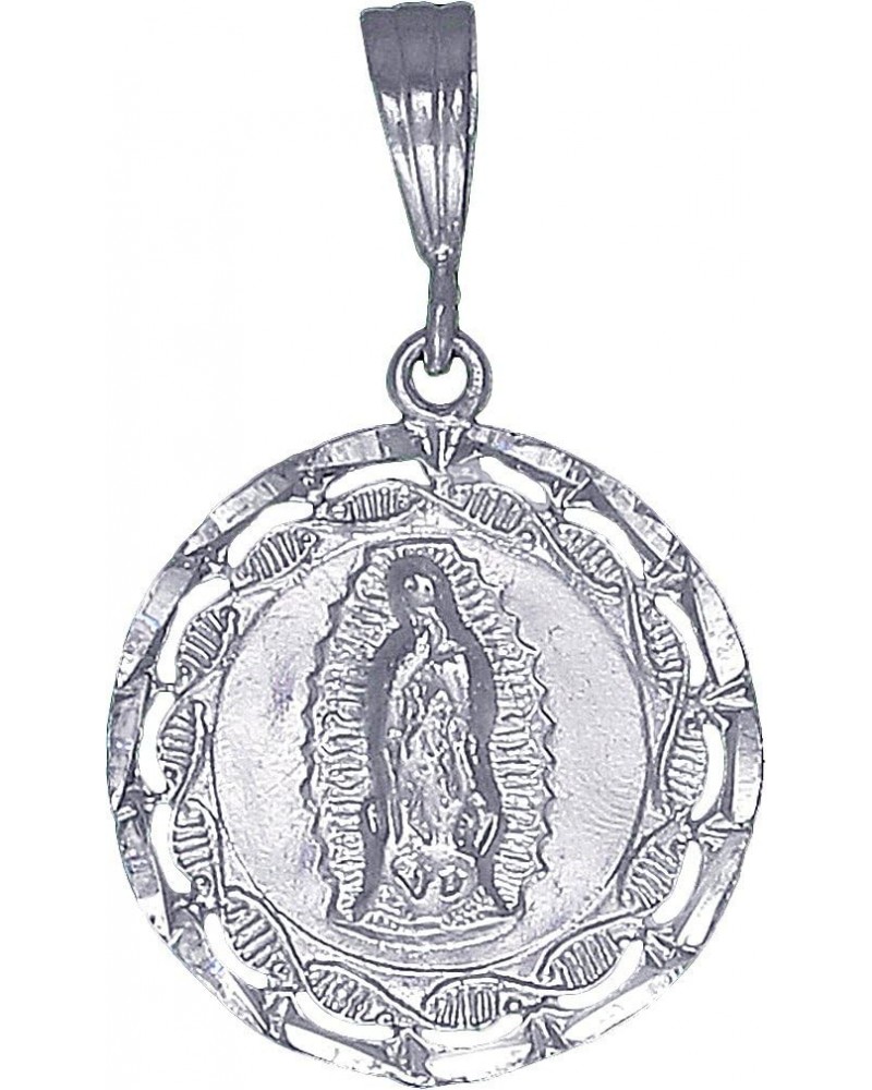 Sterling Silver Virgin Mary Pendant Necklace Medallion $20.29 Necklaces