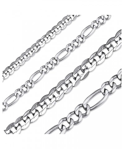 2.8mm/5mm Solid 925 Sterling Silver Cuban Link/Figaro Chain Necklace for Women Men, 14, 18, 20, 22, 24, 26, 28 Inch(with Gift...