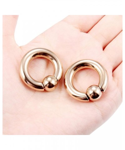 PA Rings Captive Bead Rings Spring Action CBR Monster Ring Large Septum Ring Ear Gauges Earrings 2G 4G 6G 8G 12mm/16mm 316L S...