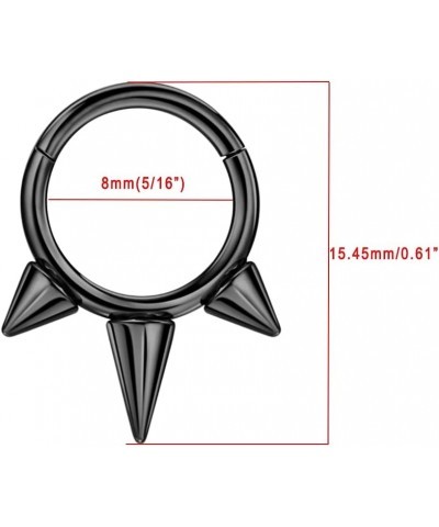 16g 8mm Septum Rings Surgical Steel 01: Black 16g 8mm $9.89 Body Jewelry