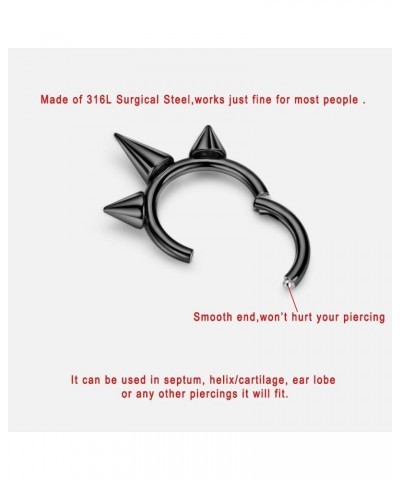 16g 8mm Septum Rings Surgical Steel 01: Black 16g 8mm $9.89 Body Jewelry