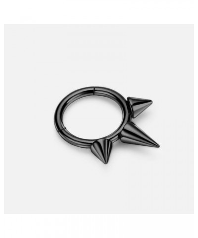 16g 8mm Septum Rings Surgical Steel 01: Black 16g 8mm $9.89 Body Jewelry