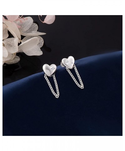 925 Sterling Silver Butterfly Stud Earrings for Women Girls Cute Small Butterfly Earrings Heart Stud Earrings Cubic Zirconia ...