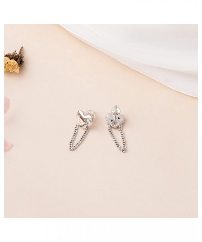 925 Sterling Silver Butterfly Stud Earrings for Women Girls Cute Small Butterfly Earrings Heart Stud Earrings Cubic Zirconia ...