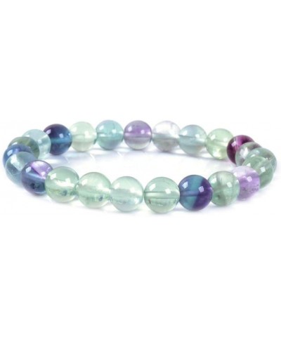 Gem Semi Precious Gemstone 8mm Round Beads Stretch Bracelet 7 Inch Unisex AA Clear Fluorite $9.89 Bracelets