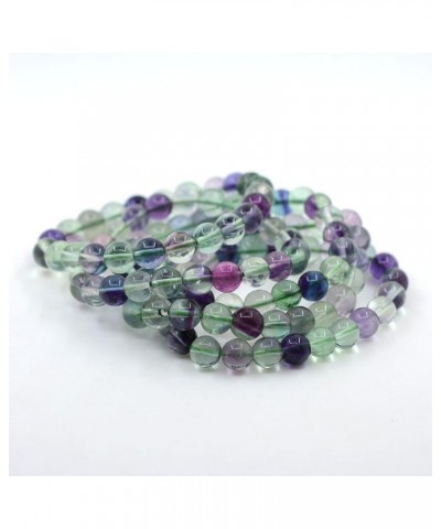 Gem Semi Precious Gemstone 8mm Round Beads Stretch Bracelet 7 Inch Unisex AA Clear Fluorite $9.89 Bracelets