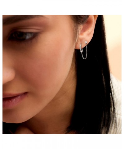 by Ross-Simons Diamond-Accented Double-Piercing Single Earring in Sterling Silver $36.12 Earrings