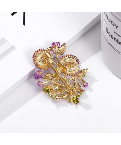 Floral Bouquet Series Brooch Pins for Women Wedding Fashion Gifts Crystal Large Flower Brooches for Dress Sweater Scarf Coat ...