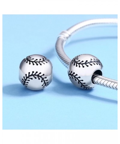 Rugby Charms Baseball Charms Volleyball Charms Sports Charms Sterling Silver Super Bowl Fans Ball Bead for Pandora Bracelet C...