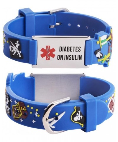 cartoon medical alert id bracelets Parents gift to Son, daughter, brother, sister PIRATES diabetes on insulin $12.53 Bracelets