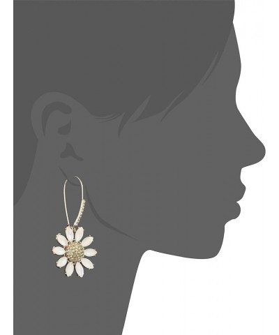 Rose Dangle Earring Color One Size YELLOW $11.66 Earrings