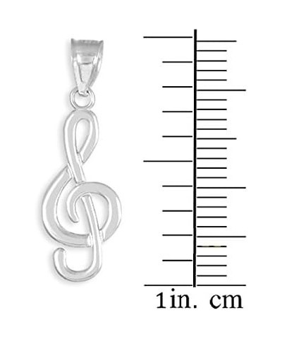 925 Sterling Silver Treble Clef Pendant Necklace with Rolo Chain and Pendant only Pendant + 18" Chain $15.30 Necklaces