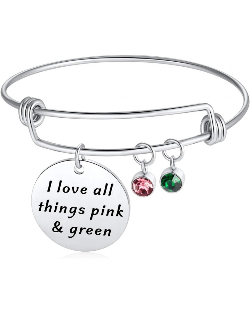 Alpha Kappa Alpha Sorority Paraphernalia AKA Sorority Sister New Member Initiation Day Pink Green Charm Bracelet $8.50 Bracelets