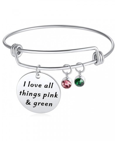 Alpha Kappa Alpha Sorority Paraphernalia AKA Sorority Sister New Member Initiation Day Pink Green Charm Bracelet $8.50 Bracelets