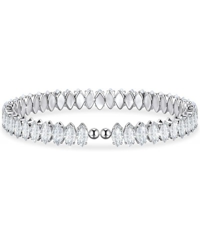 Cubic Zirconia Adjustable Cuff Bracelet for Women Men, White Gold Plated CZ Bracelet and Anklets Chain flashion $8.87 Bracelets