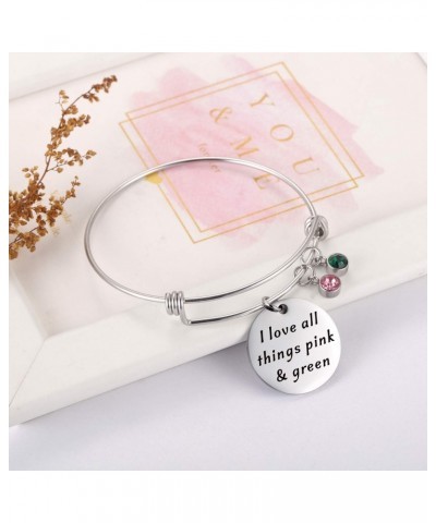 Alpha Kappa Alpha Sorority Paraphernalia AKA Sorority Sister New Member Initiation Day Pink Green Charm Bracelet $8.50 Bracelets