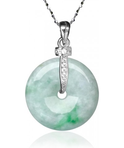 Eternal Circle Jade Necklace, Real Grade A Certified Burma Jadeite for Inner Peace 22 mm Q120 $53.98 Others