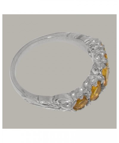 925 Sterling Silver Natural Citrine Womens Band Ring - Sizes 4 to 12 Available $50.16 Rings