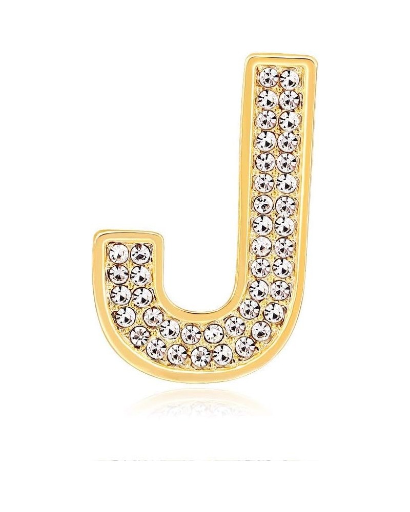 26 Initial Alphabet Letters Charms Monogram Enamel Lapel Badge Brooch Pin (S, Silver Tone) J Gold Tone $9.71 Brooches & Pins