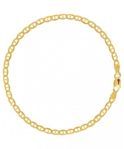 14k Yellow Gold Mariner Link Foot Chain Anklet, Bracelet, or Chain Necklace (1.7mm, 3.2mm) 10.0 Inches 3.2mm $75.30 Anklets