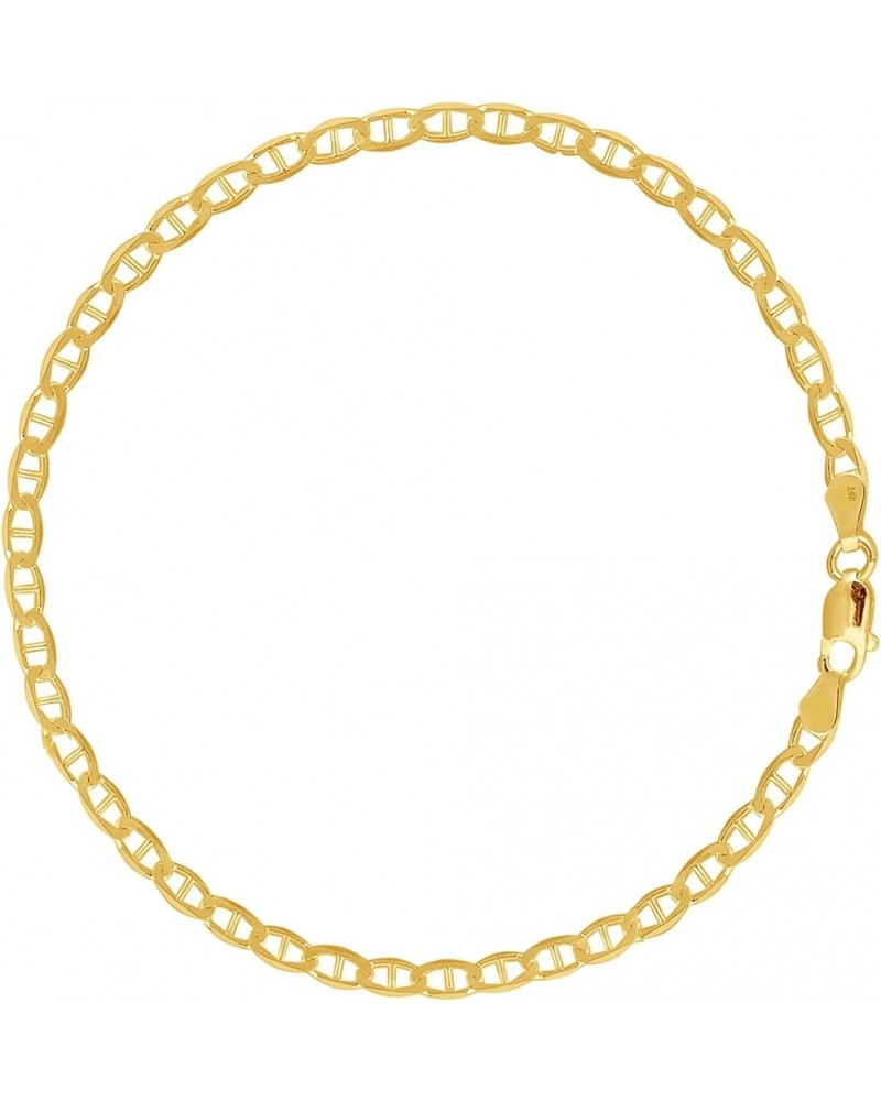 14k Yellow Gold Mariner Link Foot Chain Anklet, Bracelet, or Chain Necklace (1.7mm, 3.2mm) 10.0 Inches 3.2mm $75.30 Anklets