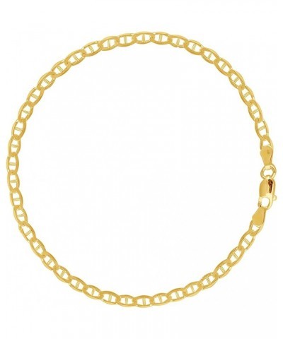 14k Yellow Gold Mariner Link Foot Chain Anklet, Bracelet, or Chain Necklace (1.7mm, 3.2mm) 10.0 Inches 3.2mm $75.30 Anklets