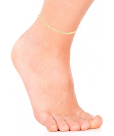 14k Yellow Gold Mariner Link Foot Chain Anklet, Bracelet, or Chain Necklace (1.7mm, 3.2mm) 10.0 Inches 3.2mm $75.30 Anklets