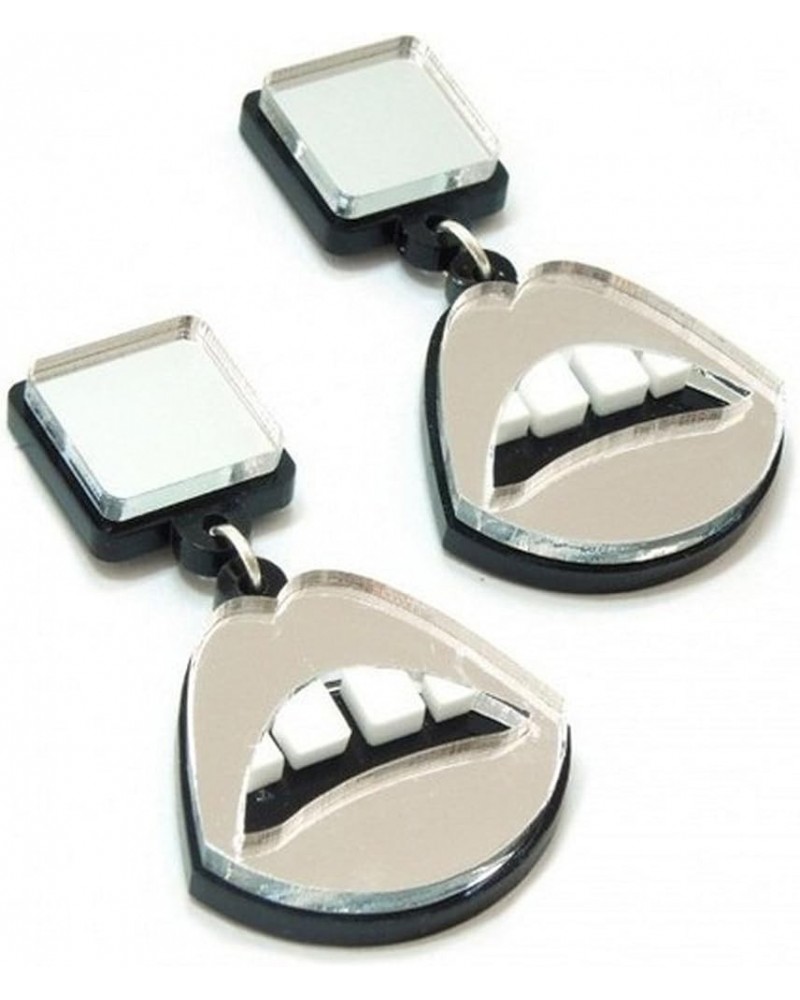 Mouth Laser Cut Acrylic Earrings Collection Silver Sexy Mouth $17.09 Earrings